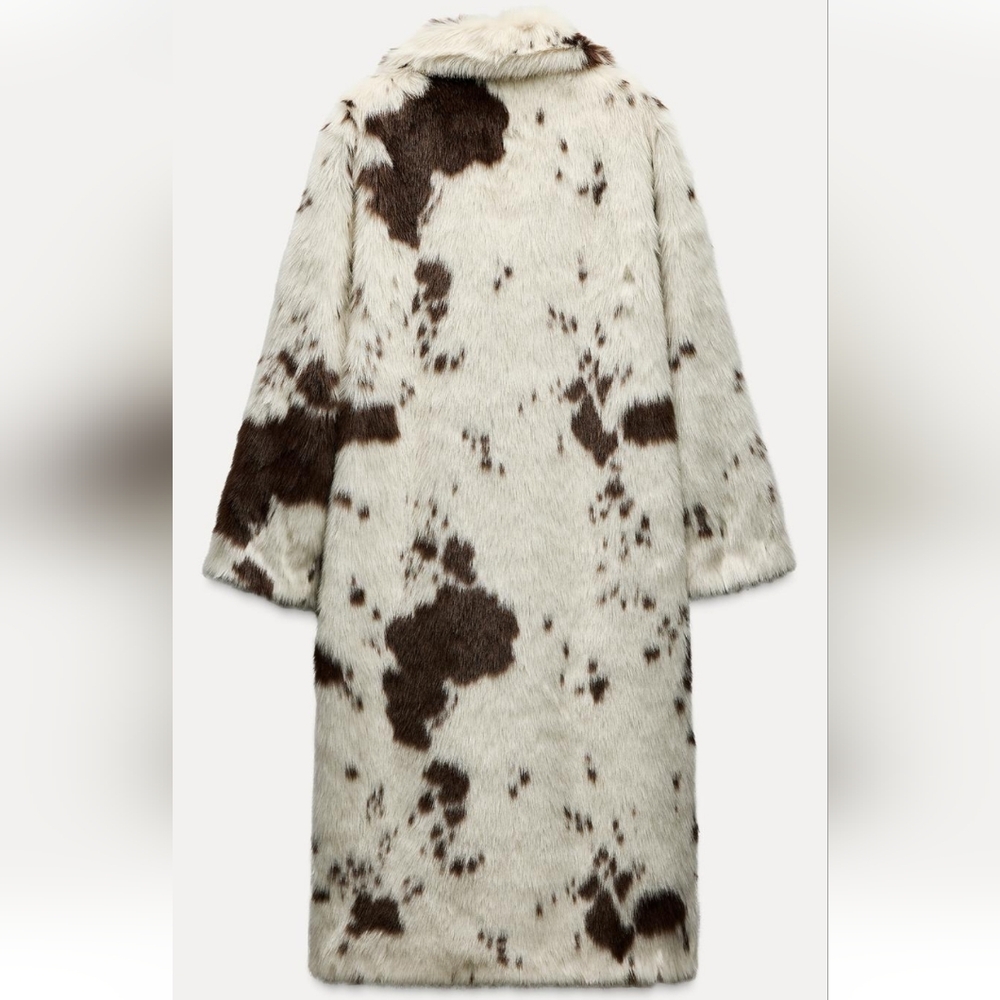 BNWT! Zara faux fur animal print coat - Picture 10 of 16